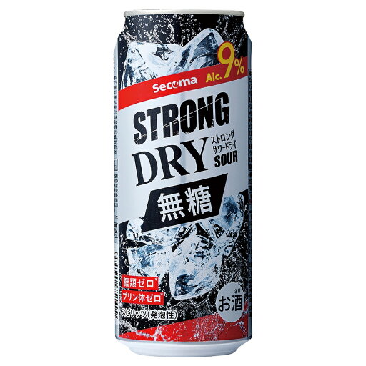 セイコーマート Secoma ストロングサワー ドライ 500ml 24本入 サワー ストロング酎ハイ 500ml 缶 ドライ 24本入 ケース 送料無料 ケース