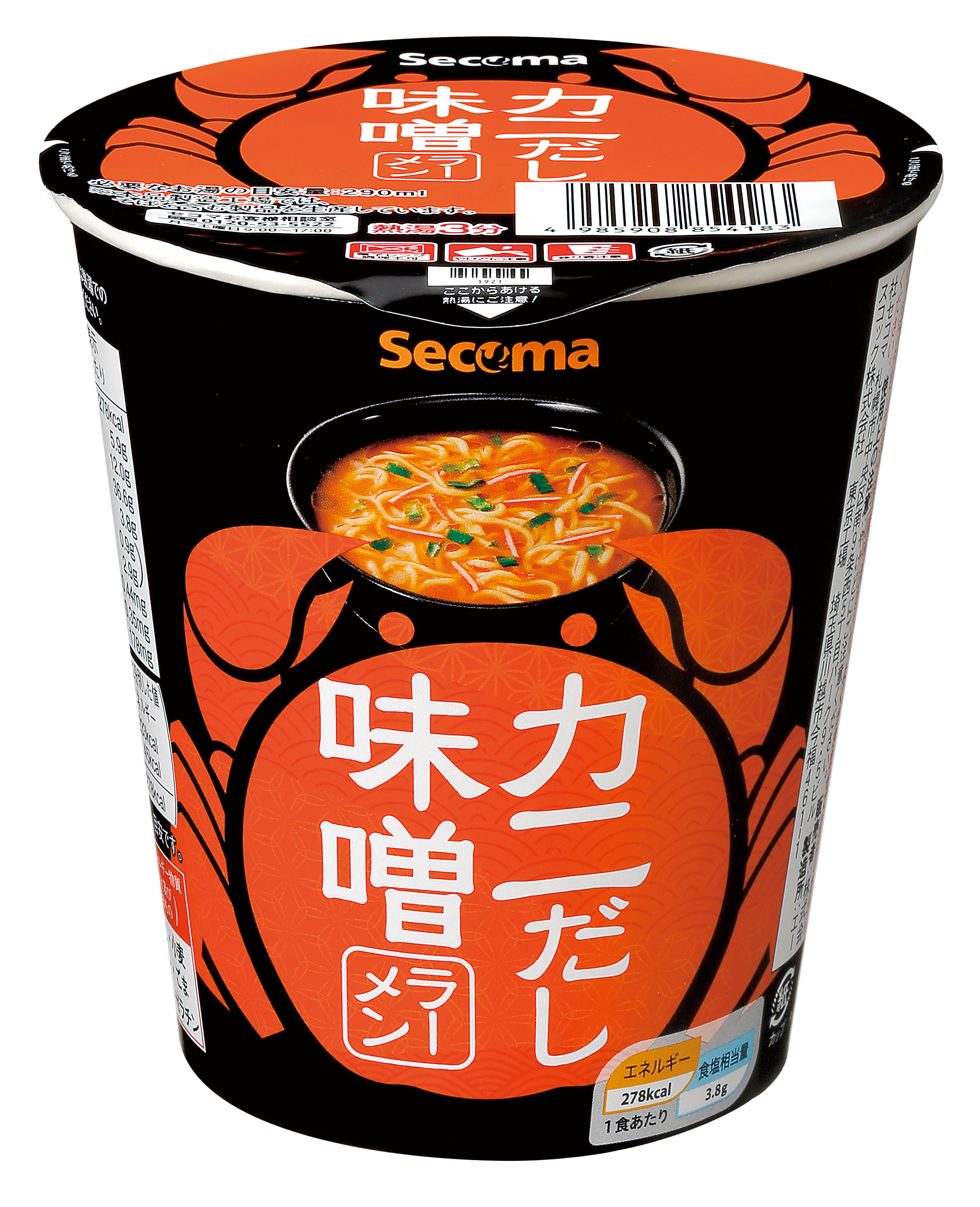 セイコーマート Secoma カニだし味噌ラーメン　12個入 セイコーマート セコマ カップ麺 カップラーメン かに かに出汁 味噌ラーメン 海鮮ラーメン 12個入 ケース 送料無料 ケース