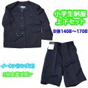 小学生 制服 男子 上下セット イートン シングル 5分丈 紺 (B体 140B〜170B) SchoolUniform（子供服 フォーマル 子供 キッズ ジュニア 男児 小学校 学校 通学 スクール 学生服 上衣 短パン）(店頭受取対応商品)