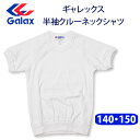Galax(ギャレックス) 体操服 半袖 クルーネック 丸首 G-845E 【140・150サイズ】 男の子 女の子 体操着 小学生 白 (店頭受取対応商品)