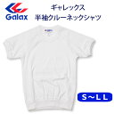 Galax(ギャレックス) 体操服 半袖 クルーネック 丸首 G-845E 【S M L LLサイズ】 男の子 女の子 体操着 小学生 白 (店頭受取対応商品)