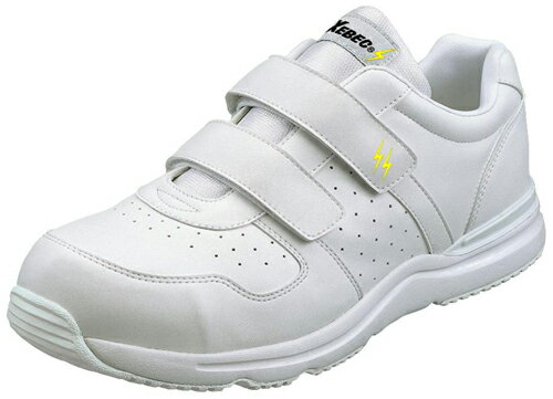 スニーカータイプ安全靴（ホワイト）【静電気帯電防止仕様】【 85111　ジーベック 社製】