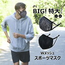 立体 Wメッシュ スポーツマスク 【BIG 特大】 Lサイズ LLサイズ 大きめ 夏マスク 冷感マスク メッシュマスク スポー…