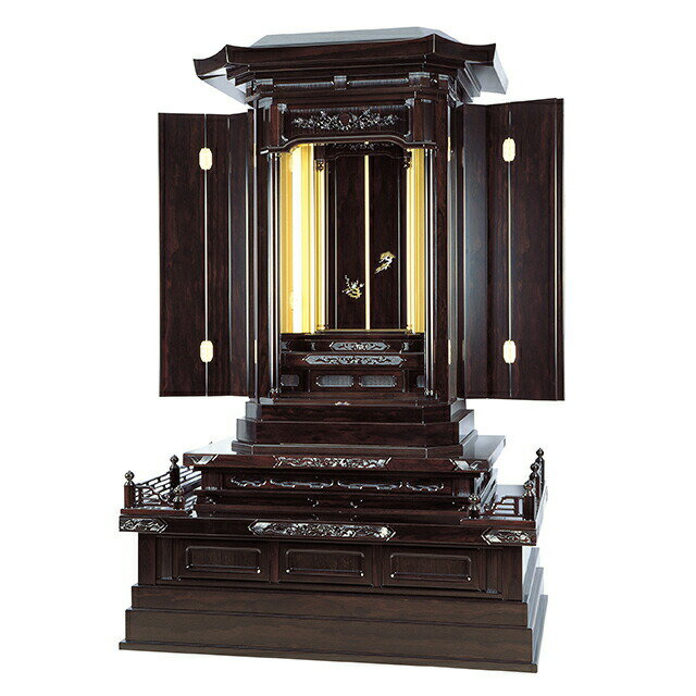 仏壇 モダン 創価学会【牙城 シャム柿 45号】仏壇 モダン インテリア デザイン おしゃれ SGI 伝統