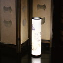 【送料無料】盆提灯 モダン灯 花丸に桔梗・菊 33320 LED