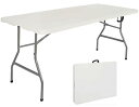 作業台 折り畳みテーブル ワークテーブル 幅180cm×奥行74cm×高さ74cm アウトドアテーブル 折りたたみ作業台 レジャーテーブ
