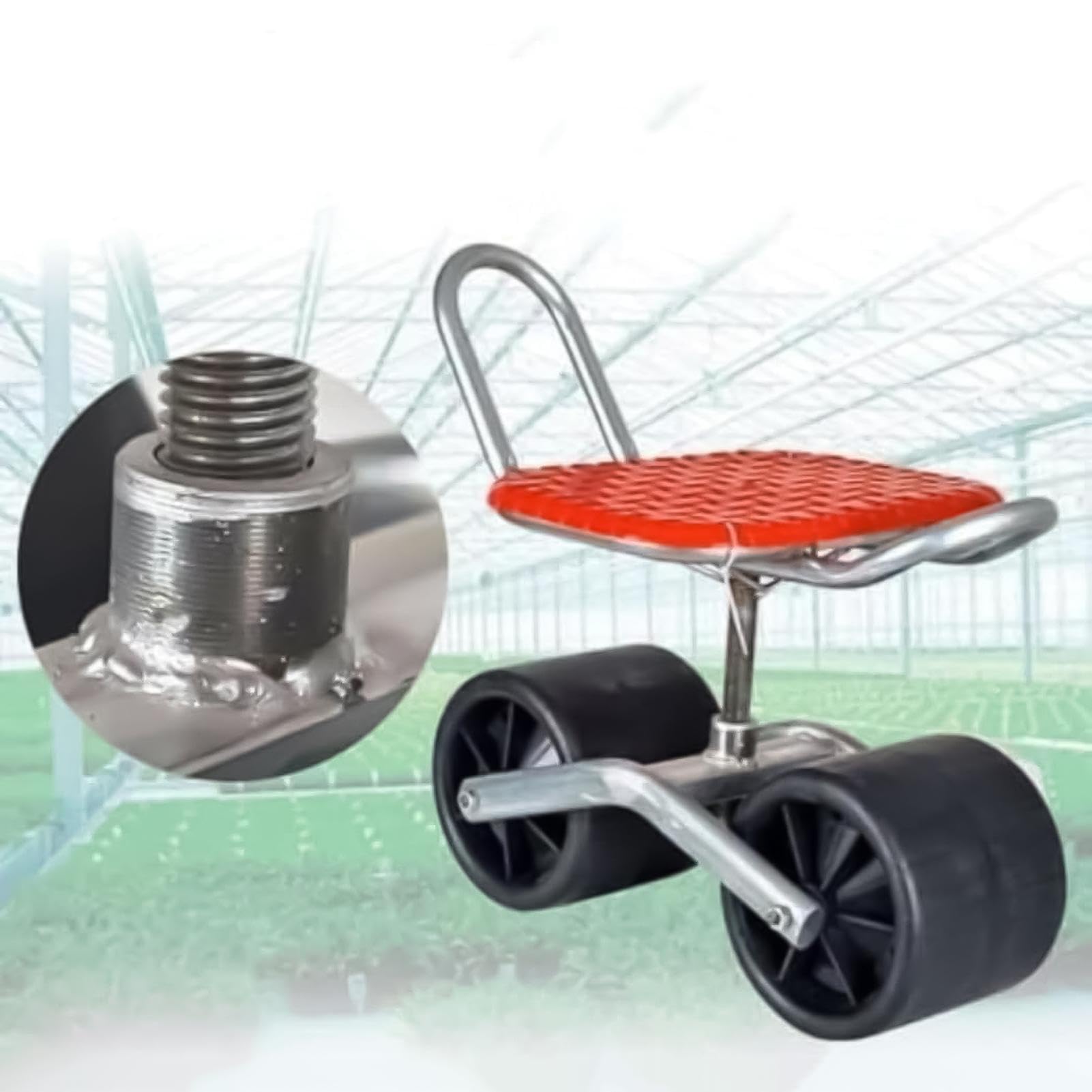 農作業 椅子 ガーデニングカート ガーデニング椅子 ガーデンチェア 背もたれ付き 車輪付き 360度回転式..