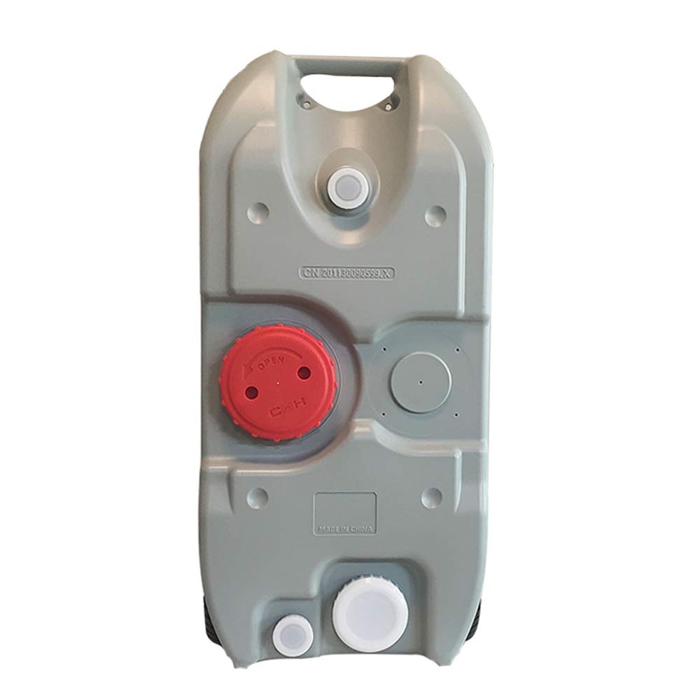 大容量 40L 車輪付き ウォータータンク 給水排水タンク タイヤ付き キャンピングカー グレー CHH-560