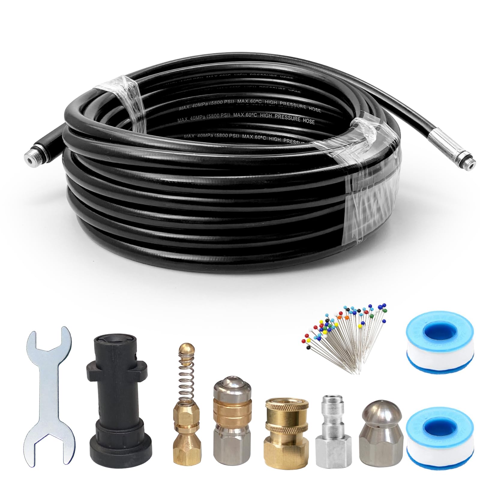 パイプクリーニングホース 配管洗浄 15M パイプクリーナーホース 逆噴射 ケルヒャーKシリーズ高圧洗浄..