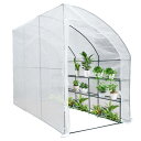 温室 ビニールハウス 2ドア 300x148x215cm DIY 観葉植物 簡易温室 ガーデンハウス 温室テント ガーデン温室 家庭用 組立簡単