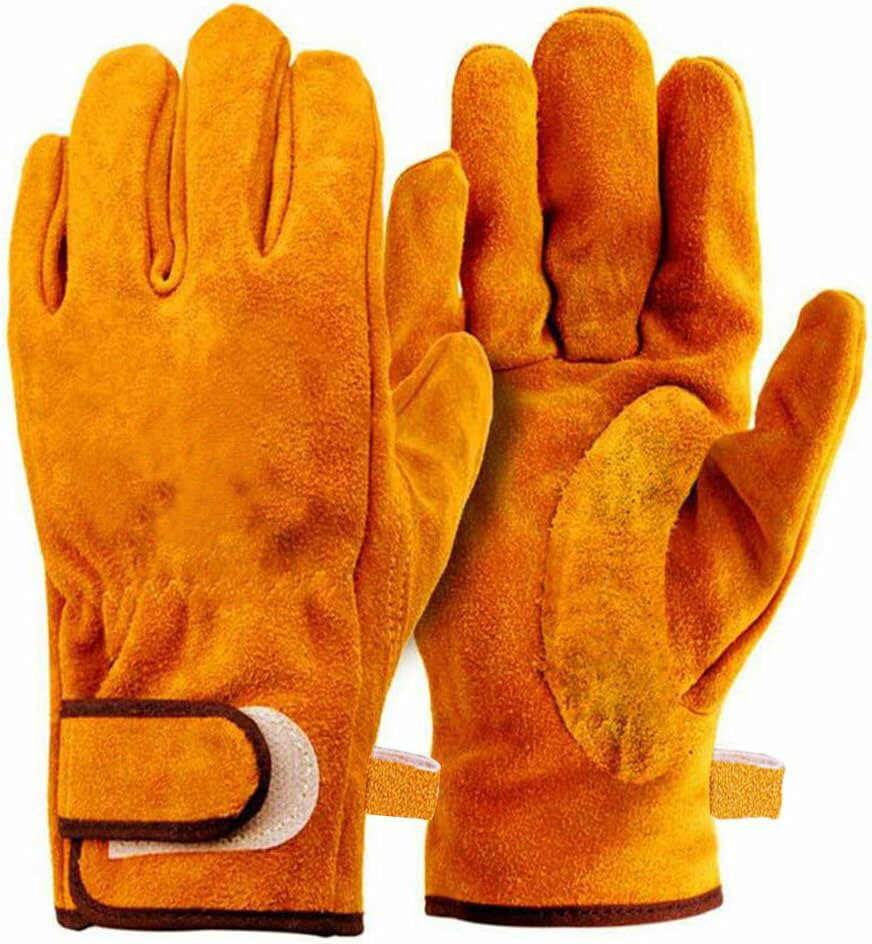 【キャンプ?BBQ用】耐熱グローブ ダッチオーブン対応 牛革手袋 焚き火?アウトドアクッキング用 キャン..