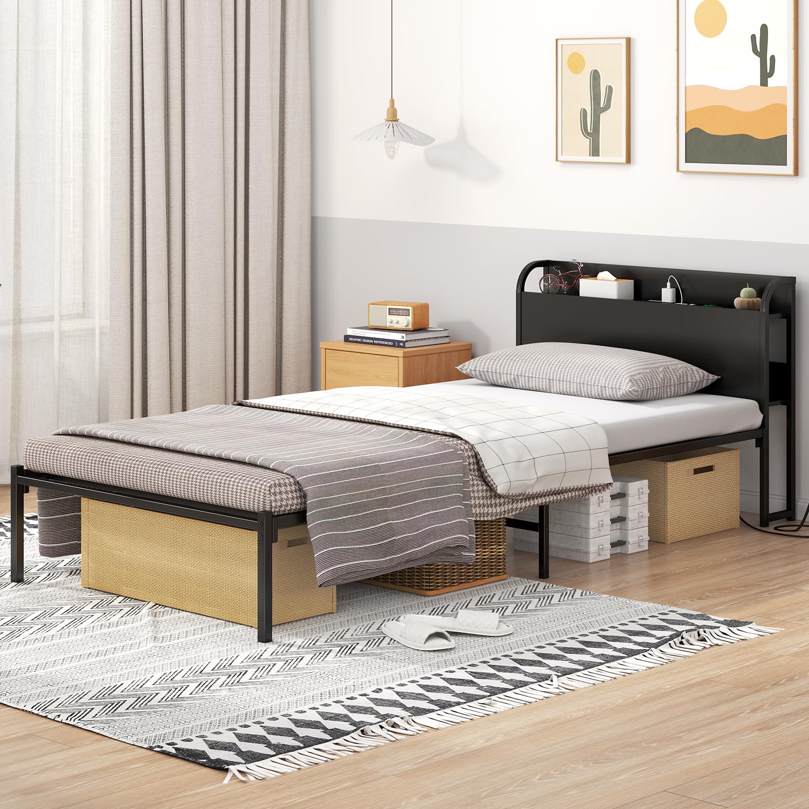 ベッドフレーム幅97×奥行215×...