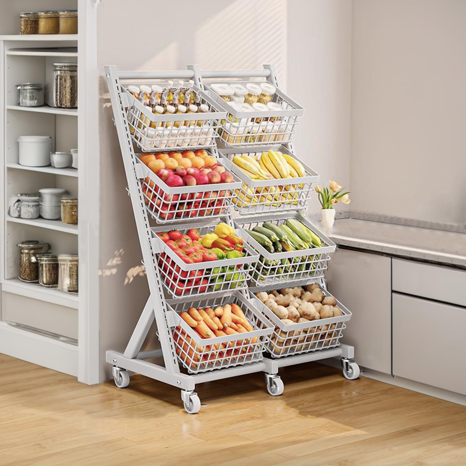 スーパーマーケットの陳列棚 B型4段 スーパーの棚 頑丈な 収納 棚 組立簡単 高さ調節可能 スーパーマーケットの小売りの表示棚 ドリンク