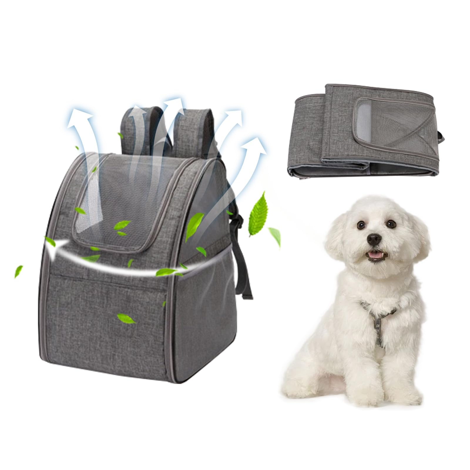 犬 猫 リュック カーテン付きの ペットキャリー 折り畳み式 きゃりーバッグ 小型犬?小動物用 旅行/通院..