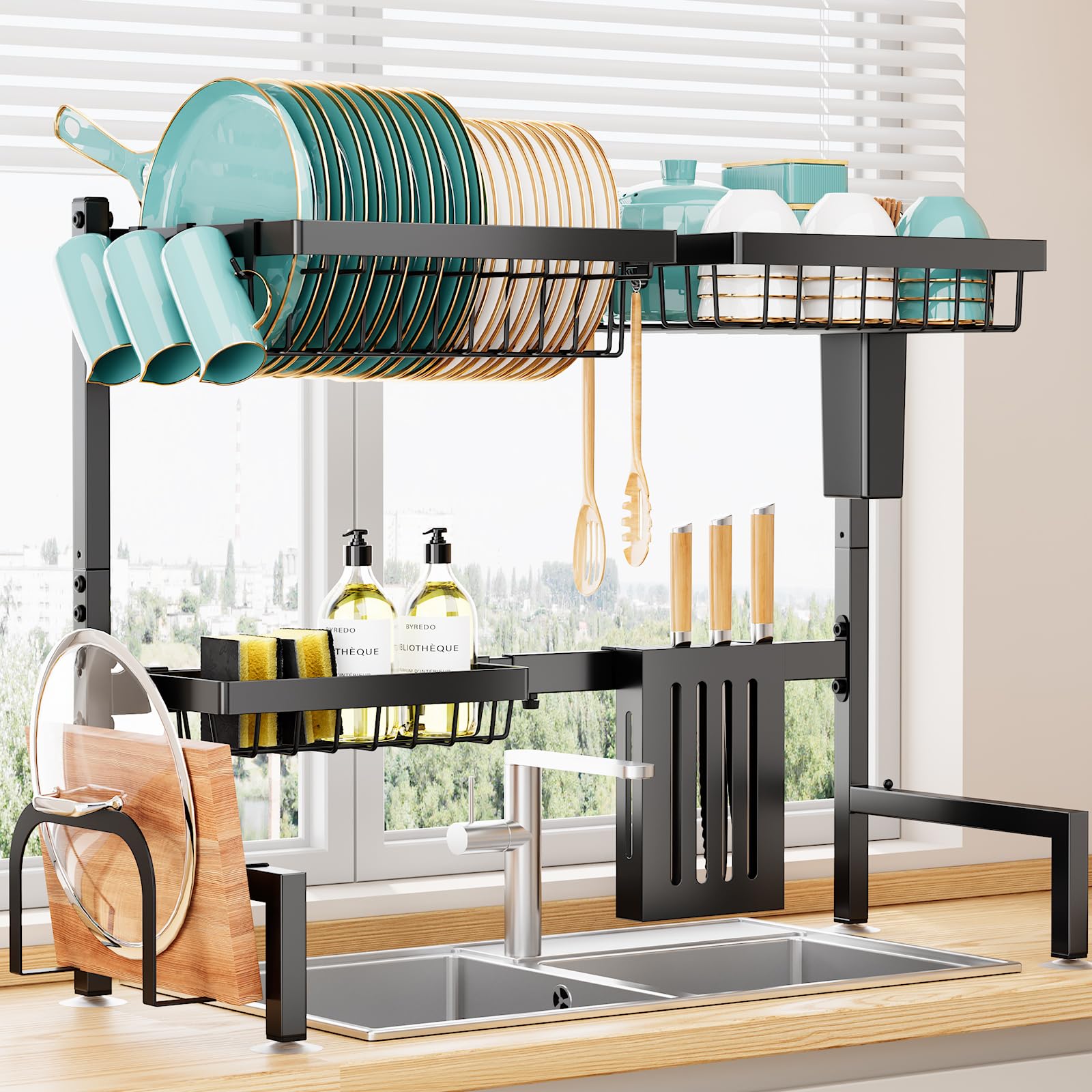 シンク上水切りラック食器乾燥かご食...