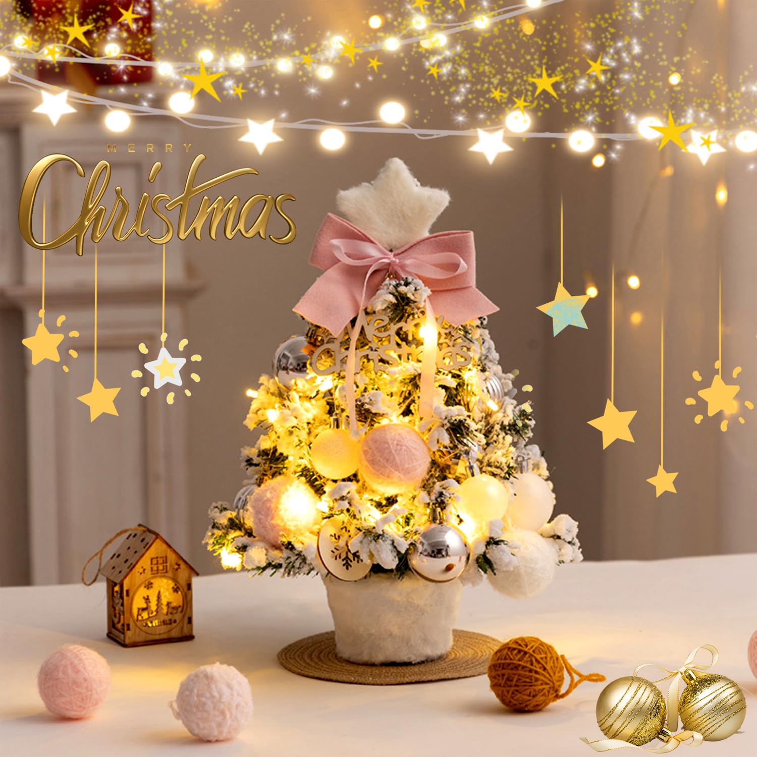 クリスマスツリー 卓上 2024新型 領収書発行可 クリスマス 飾り クリスマス 置物 高さ35CM/45CM ギフト包装 毛绒デザイン ツリース...