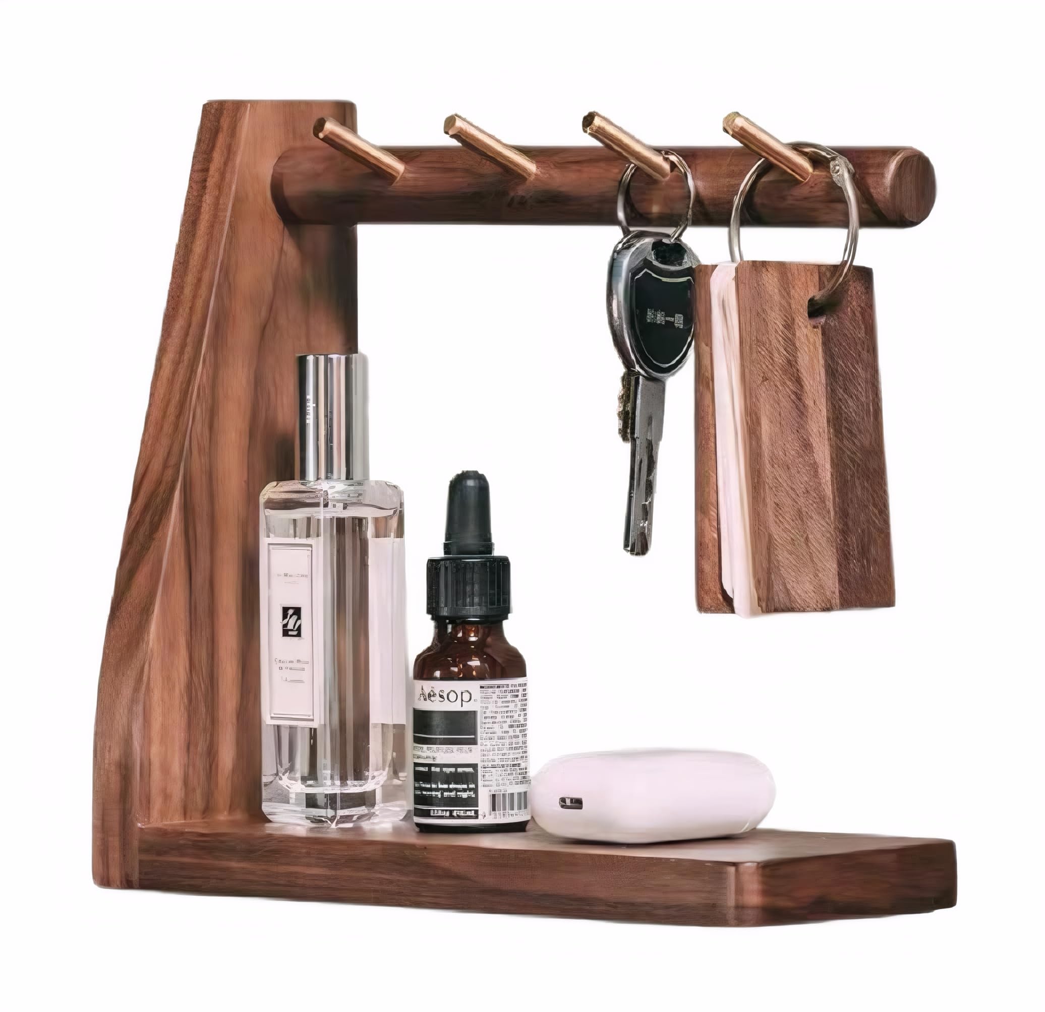 鍵置き 玄関 アクセサリースタンド メガネスタンド 眼鏡収納 鍵ホルダー 木製 鍵収納 小物入れ キーフ..