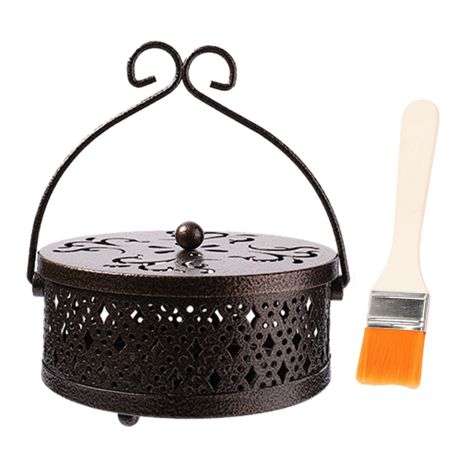 蚊取り線香ホルダー 蚊取り線香入れ 蚊取り線香立て 蚊遣り器 蚊取り器 鉄製 おしゃれ レトロ 蓋付き ..