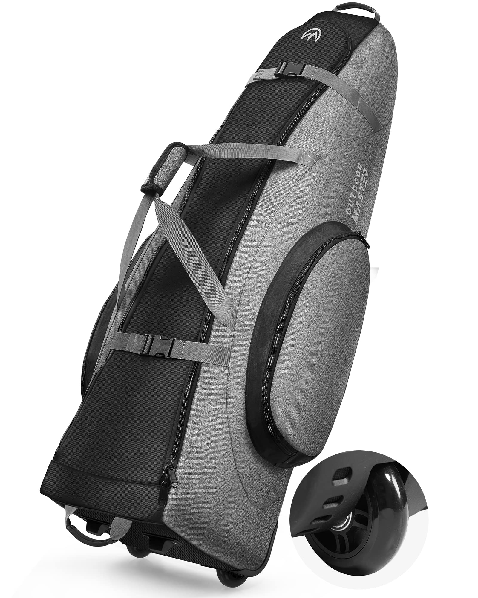 ゴルフバッグカバー 【キャスター付き?高密度900Dナイロン】 9.5型 / 48インチまで対応 OUTDOORMASTER 頑丈 軽量 ゴルフ トラベルカバー