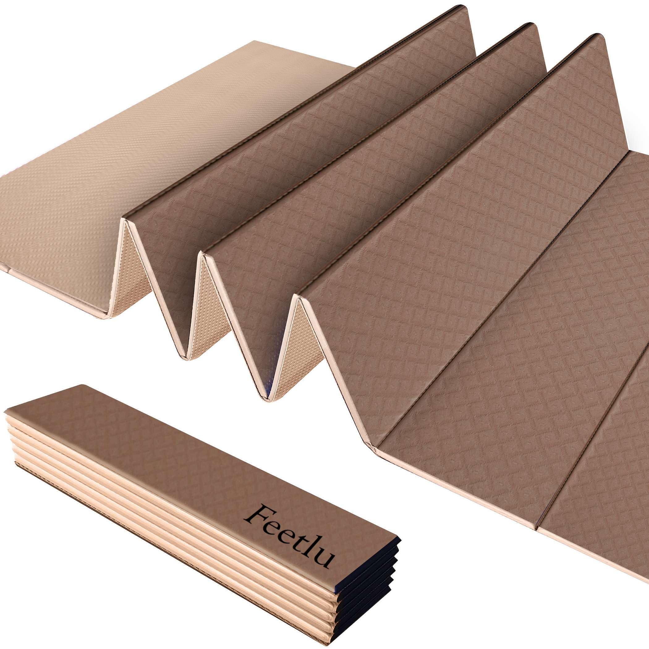 折りたたみ式ヨガマット - 厚さ 6mm/8mm/10mm/12mm、大型、軽量、収納簡単 - ヨガ、ピラティス、ホーム..