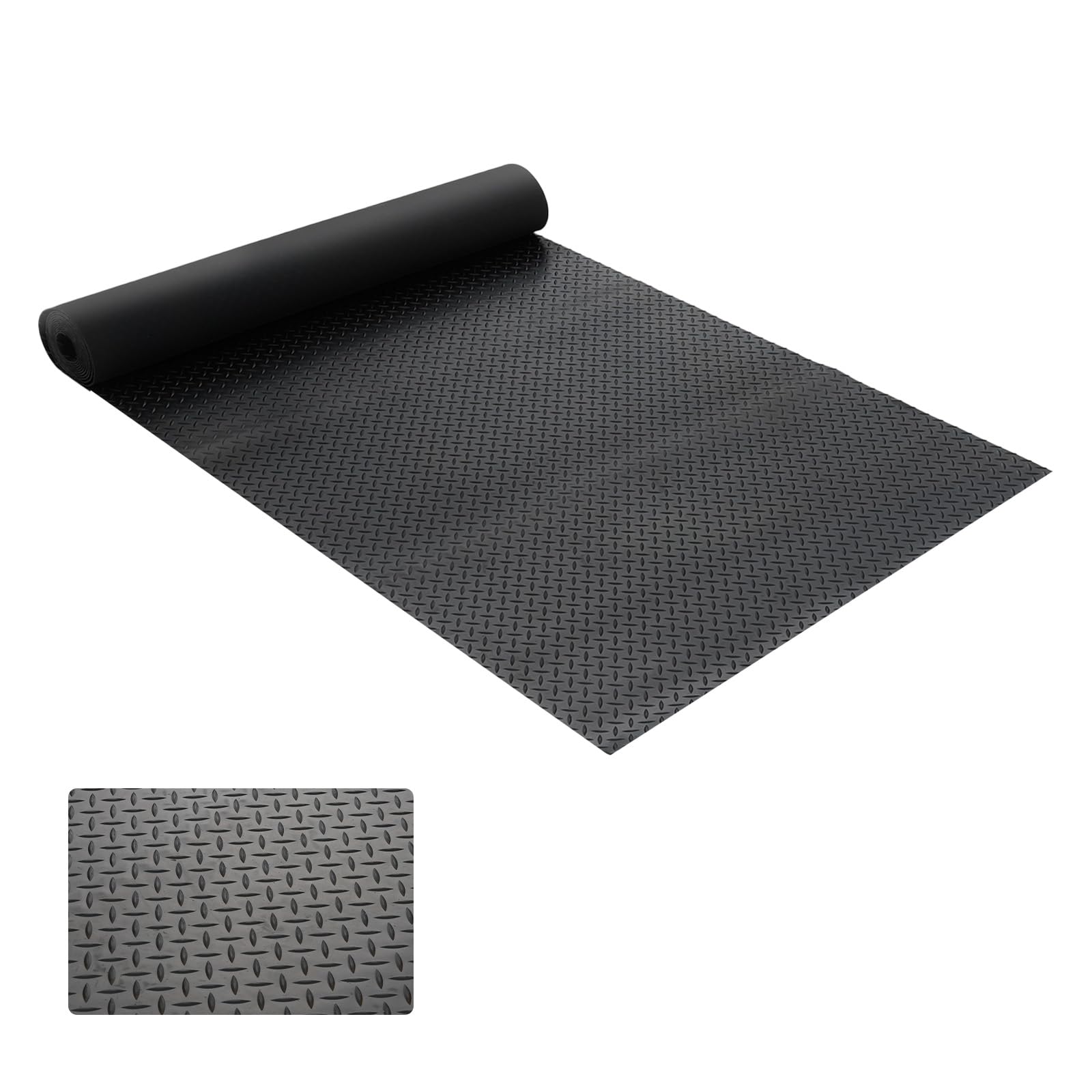ガレージマット ゴムマット 厚さ3mm 幅1m 長さ5m 表面滑り止め構造 ゴムシート 荷台 絶縁 倉庫、配電室..