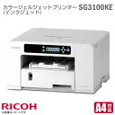 あす楽★ RICOH A4 カラー ジェルジェットプリンター SG-3100KE 両面印刷 インクジェット GELJET テクノロジー BTシステム ブラック USBケーブル付 プリンター リコー 印刷 A4 黒 4色 カラー Printer 中古