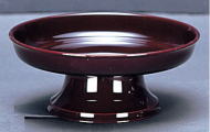 【仏具】【供物台】【PC丸型供物台】溜8.0寸