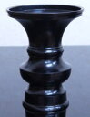 【仏具】【真鍮製】【花立】 黒光色・3.5号