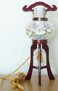 盆提灯 銘木行灯 盆ちょうちん4号 初音ワイン 灯明(組み立て済み)