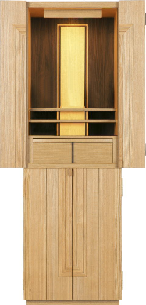 仏壇 モダン 床置き モダン仏壇 インテリアリント台付 タモ ウォールナット・タモ ウォールナット 国産 【日本製】 リビング おしゃれ デザイン コンパクト