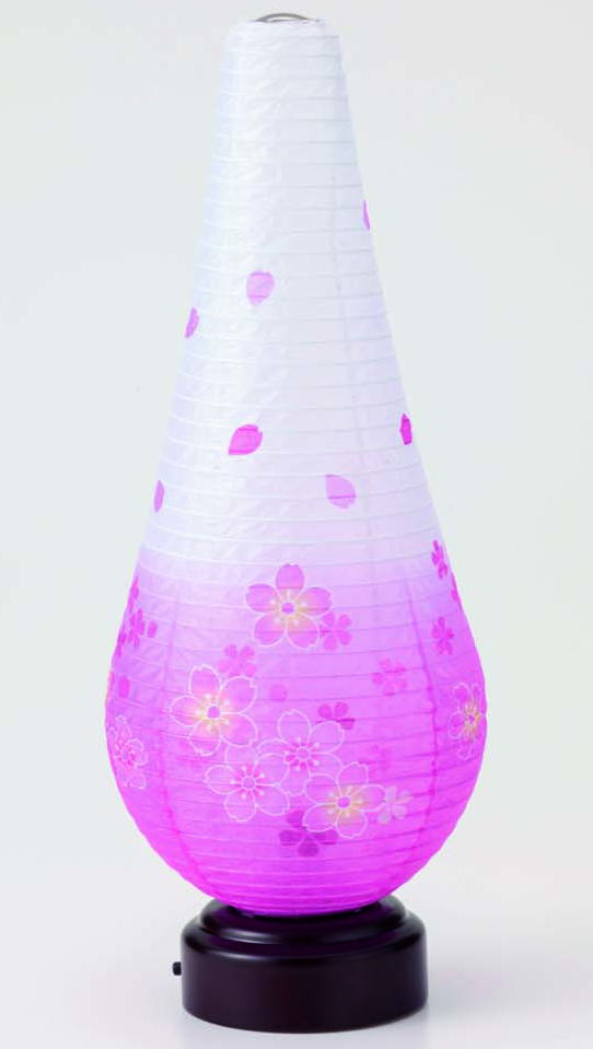 乐天商城 - 盆提灯 モダン提灯 天然木 紙張 結花・舞桜 LED電池