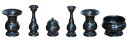 仏具 六具足 蓮台付珠型 4.5号 【送料無料】