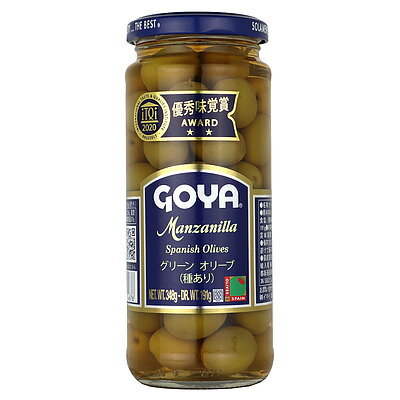 GOYA グリーンオリーブ 種有 固形量 191g×3個