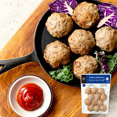 成城石井自家製 国産豚と淡路島産玉葱のミニハンバーグ 480g (12個入) | D+2のサムネイル