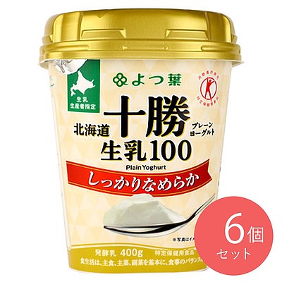 よつ葉 北海道十勝プレーンヨーグルト生乳100 400g×6個