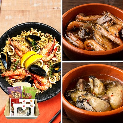 【お取り寄せ】【WR】Manma 海老パエリアとアヒージョセット 2P