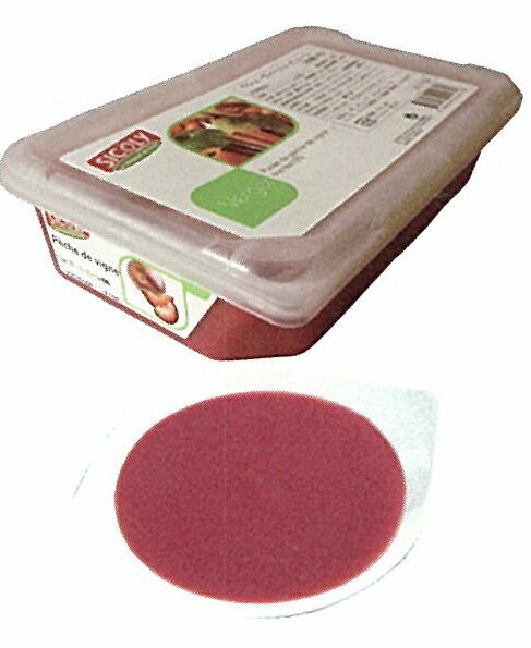 【シコリ】冷凍ペシュヴィーニュピューレ(無糖) 1kg＜赤桃＞