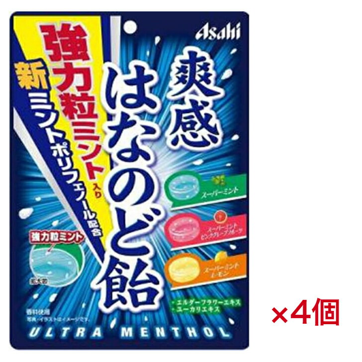 アサヒグループ食品 爽感はなのど飴 72g×4個