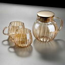 ティーポット ティーセット 急須 割れない 冷水筒 耐熱 ガラスティーポット 厚手 お茶分け 花ティーポット ポット1+コップ2