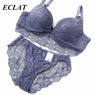 G/Hカップ ブラジャー ショーツ セット 大きいサイズ センターからサイドベルトまで“ぐるっ”と1周 総レース仕上げ。垂れ付き ブラショーツセット ECLAT 878003【おまかせ便で送料無料】G75 G80 G85 G90 H75 H80 H85 H90