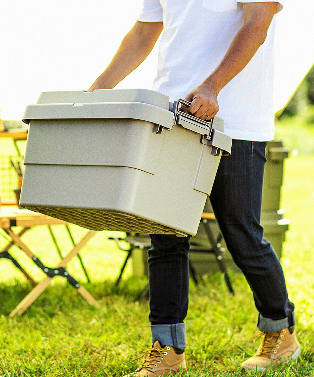 リス スタッキング トランクカーゴ TC-50S 収納BOX 50L キャンプ 収納ケース | 収納ボックス コンテナボックス RISU 座れる アウトドア 収納 ケース 蓋付き コンテナ キャンプグッズ 大容量 防災用品 防災 2