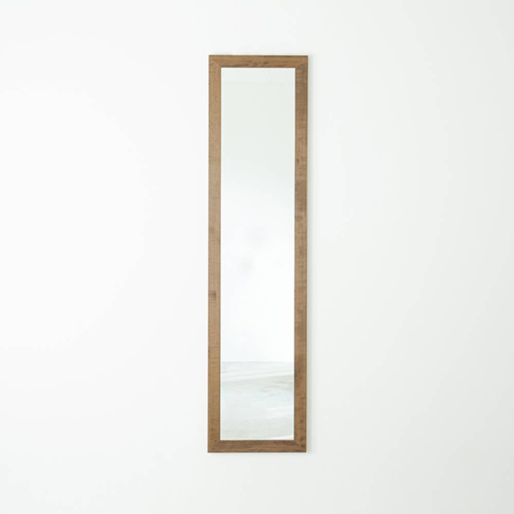 幅広枠 ウォールミラー 40cm×161cm NK-37 天然木 鏡 壁掛 組立不要 日本製 永井興産 | ウォール ミラー 鏡 姿見 メイク 角型 ナチュラル カラー リビング 玄関 部屋 おしゃれ すっきり シンプル 壁掛けミラー [2]