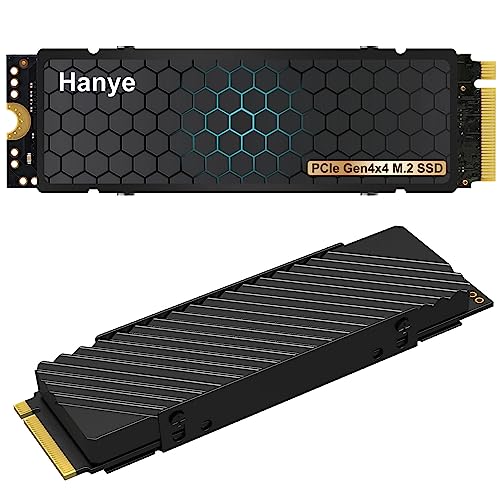 Hanye SSD 4TB PCIe Gen4x4 M.2 NVMe 2280 q[gVN PS5mFς R:7450MB/s W:6600MB/s ϋv3D NAND TLC HE70