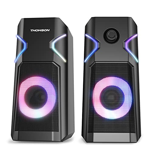 THOMSON pcԡ ߥ󥰥ԡ RGB饤ڤؤ ͭUSBż 3.5mmإåɥե󥸥å ѥ ...