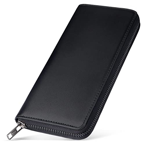 ecoofee 財布 メンズ 長財布 栃木レザー 一流の革職人が作る 本革 大容量 スキミング防止 YKK製 ラウンドファスナー 男性 ウォレット 小銭入れ 紳...