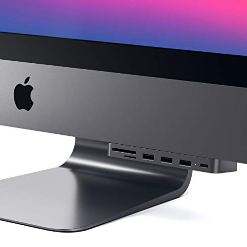 Satechi USB-C Nvnu (Xy[XOC) (2017/2019/2020 iMac/iMac ProΉ) USB-Cf[^ USB-A3.0 Micro/SD[_[ (2021 iMac͔Ή)