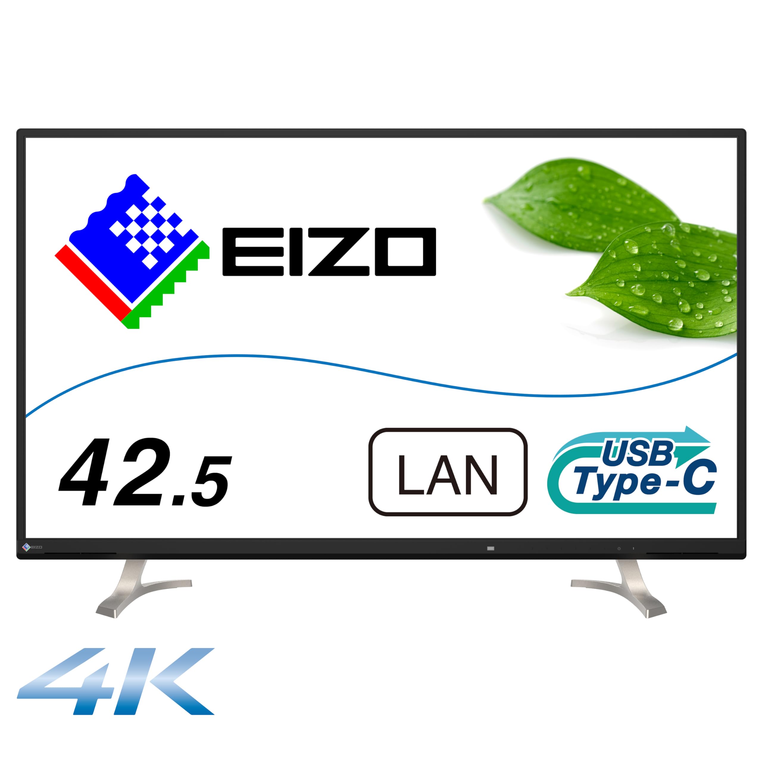 EIZO FlexScan EV4340X-BK （42.5型モニター/3840×2160/USB Type-C対応/ノートPC給電/疲れ目対策/ブラック/The warranty is valid only in Japan）