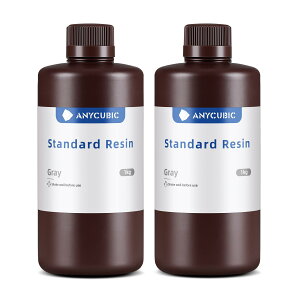 ANYCUBIC 光造形 3dプリンター レジン UVレジン 光造形3Dプリンター専用 光造形レジン 低臭気 低収縮 高精度 LCD/DLP/SLA 3Dプリンタ向け 光硬化樹脂 photon mono適用 プリンターレジン (グレー 2kg)