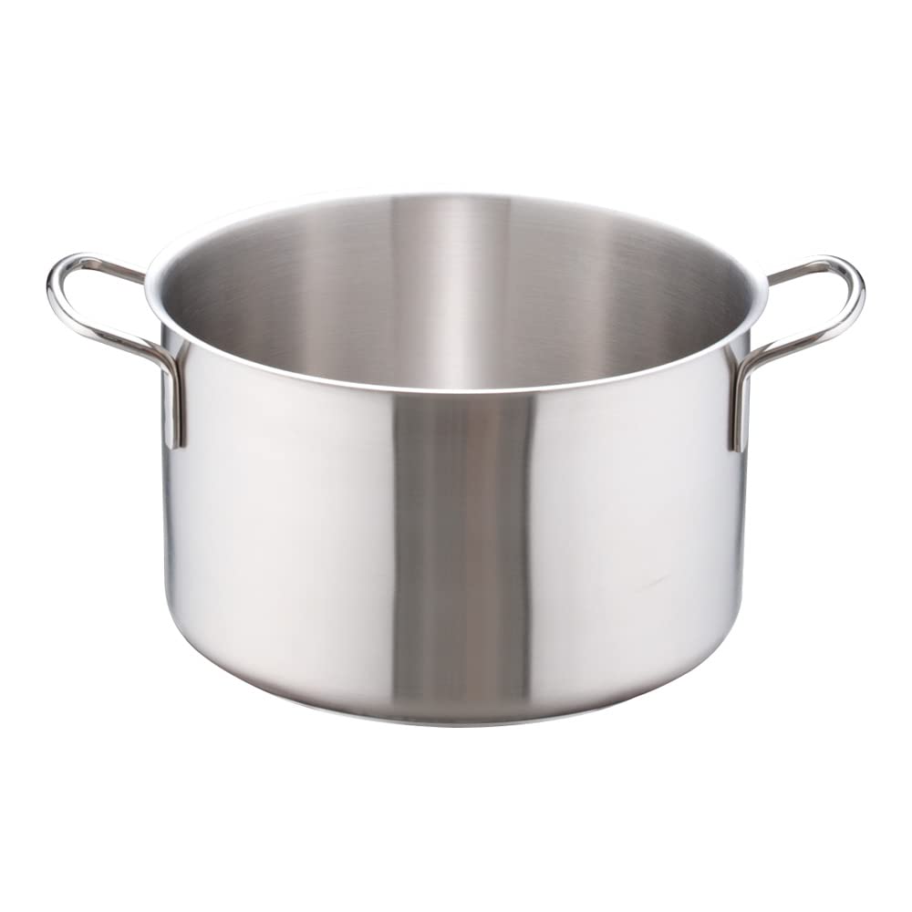 遠藤商事 業務用 ムラノ インダクション 半寸胴鍋 32cm (蓋無) IH対応 18-8ステンレス AHVA305