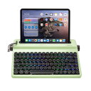 YUNZII QL75 タイプライターキーボード ワイヤレス レトロメカニカルキーボード ホットスワップ対応 パンクスタイルの丸型キーキャップ RGBバックライト QMK/VIAプログラマブル 2.4GHz/Type-C/BT5.0マルチデバイス接続 技適